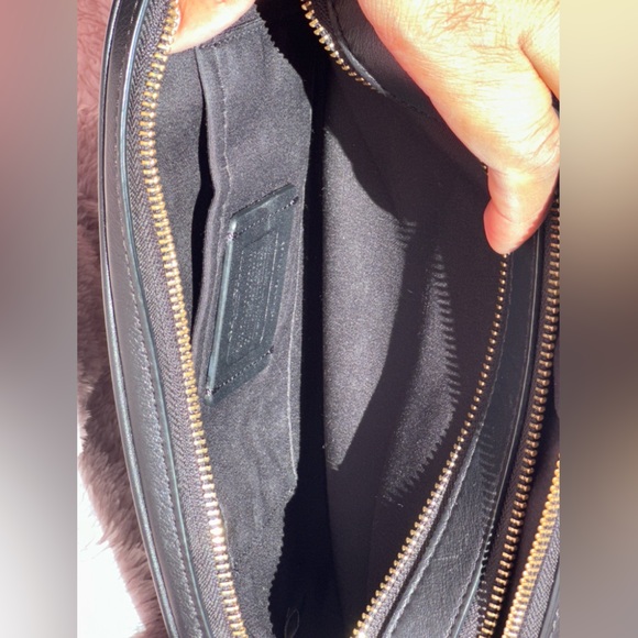 Coach Jes Quilted Camera Crossbody Bag C1569 Black Leather Gold Hardware - Picture 8 of 9